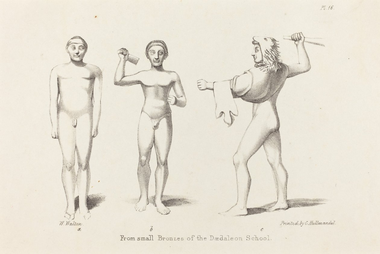 Daedalian figuurit pronssista tekijältä W. Walton after John Flaxman