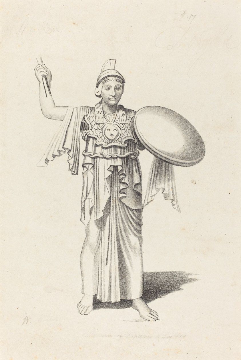 Minerva, Pronssista, kirjoittanut Daedalus tekijältä W. Walton after John Flaxman