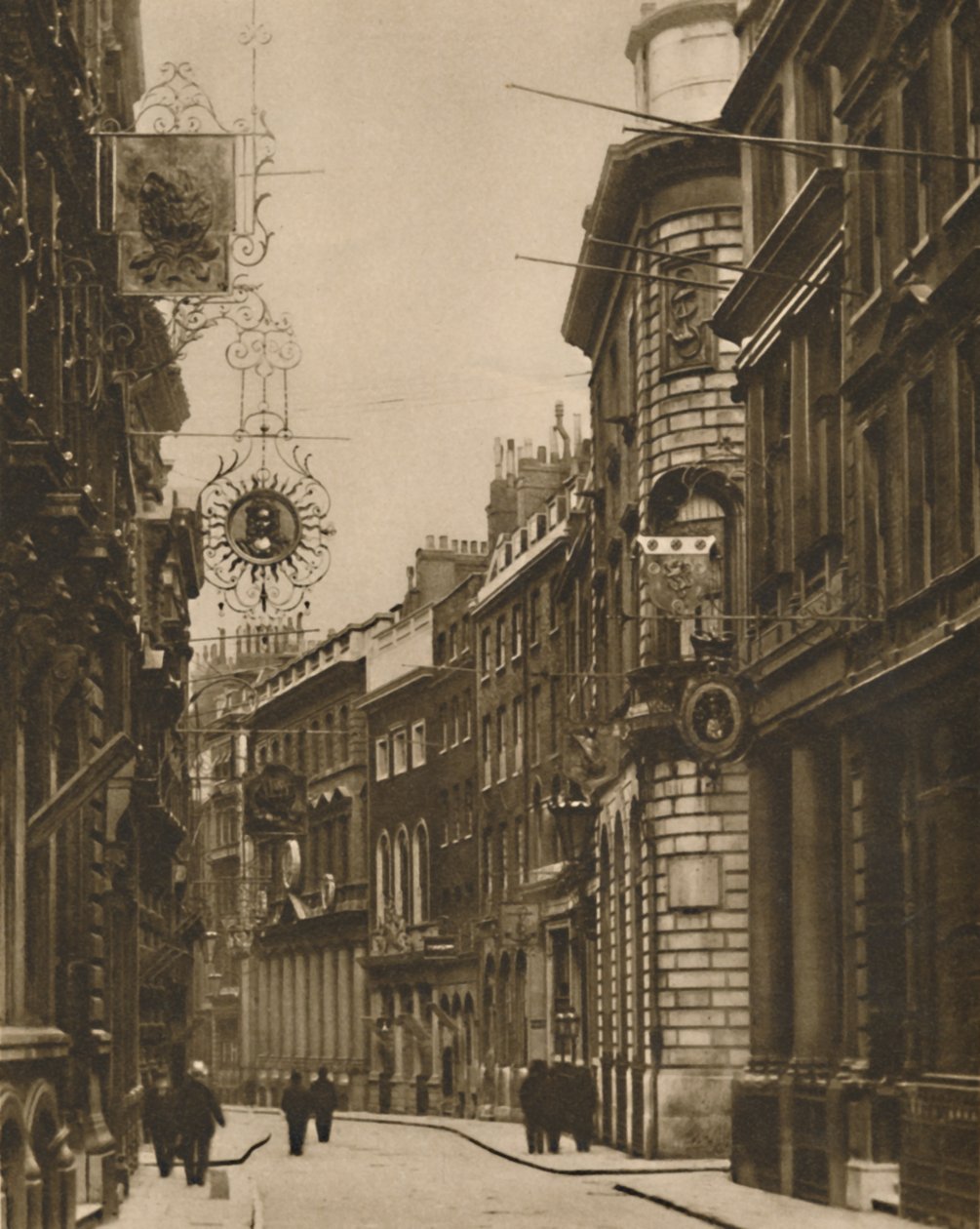 Vanhat kyltit ovat palanneet Lombard Streetille, vuonna 1935. tekijältä W. Whiffin
