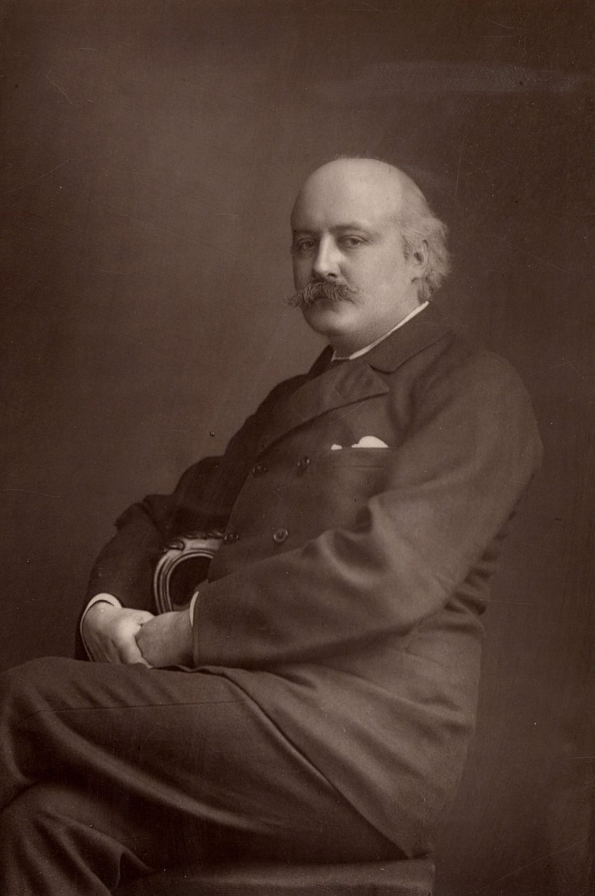 ""(Charles) Hubert (Hastings) Parry (1848-1918) (woodburytype) tekijältä W. and D. (after) Downey