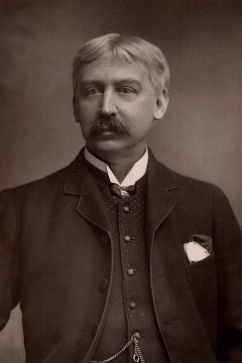 ""(Francis) Bret Harte (1836-1902) yhdysvaltalainen toimittaja ja tarinankirjoittaja (woodburytype) tekijältä W. and D. (after) Downey