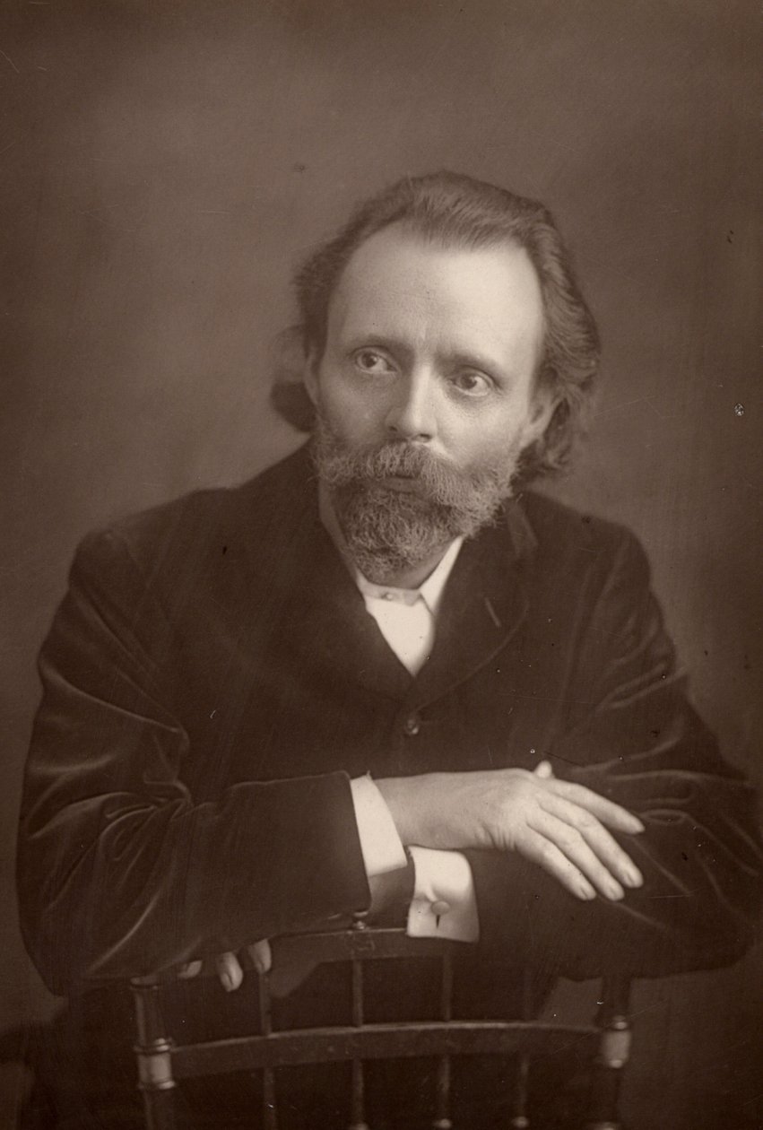 ""(Thomas Henry) Hall Caine (1853-1931) englantilainen kirjailija. Dante Gabriel Rossettin seuralainen tämän elämän lopulla (1881-1882) (woodburytype) tekijältä W. and D. (after) Downey
