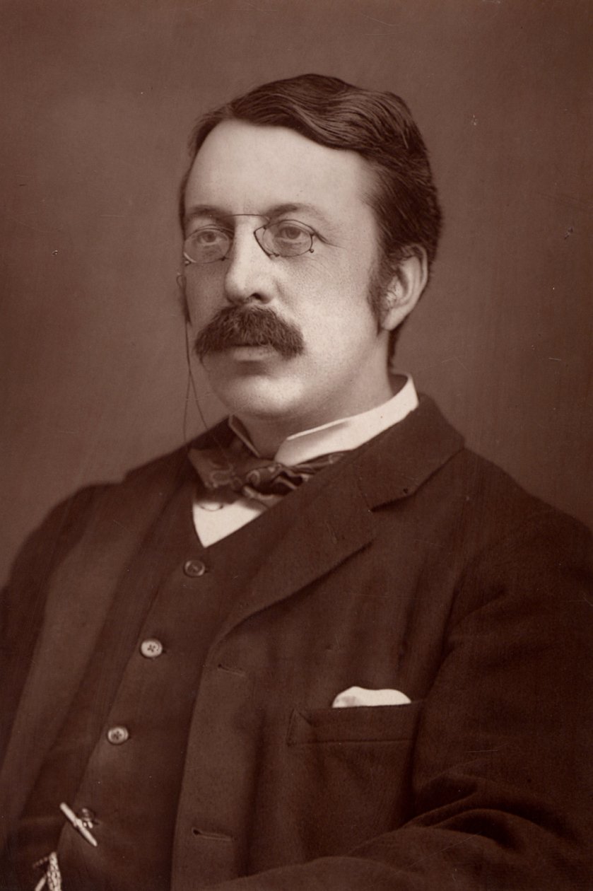 "" Charles Villiers Stanford (1852-1924) irlantilainen säveltäjä ja musiikillinen kouluttaja, syntynyt Dublinissa. (woodburytyyppi) tekijältä W. and D. (after) Downey