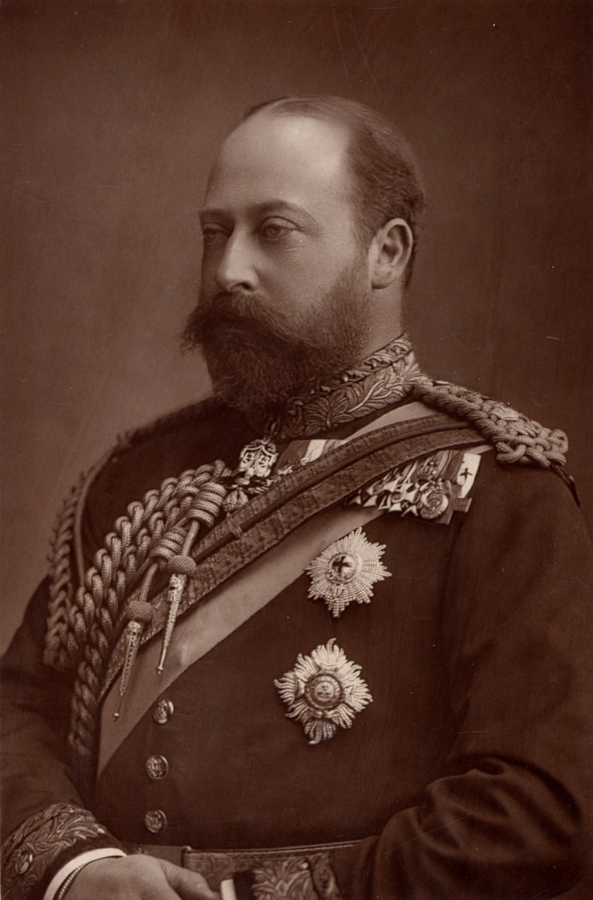 ""Edward VII (1841-1910) Yhdistyneen kuningaskunnan kuningas vuodesta 1901, vielä Walesin prinssi. (woodburytyyppi) tekijältä W. and D. (after) Downey