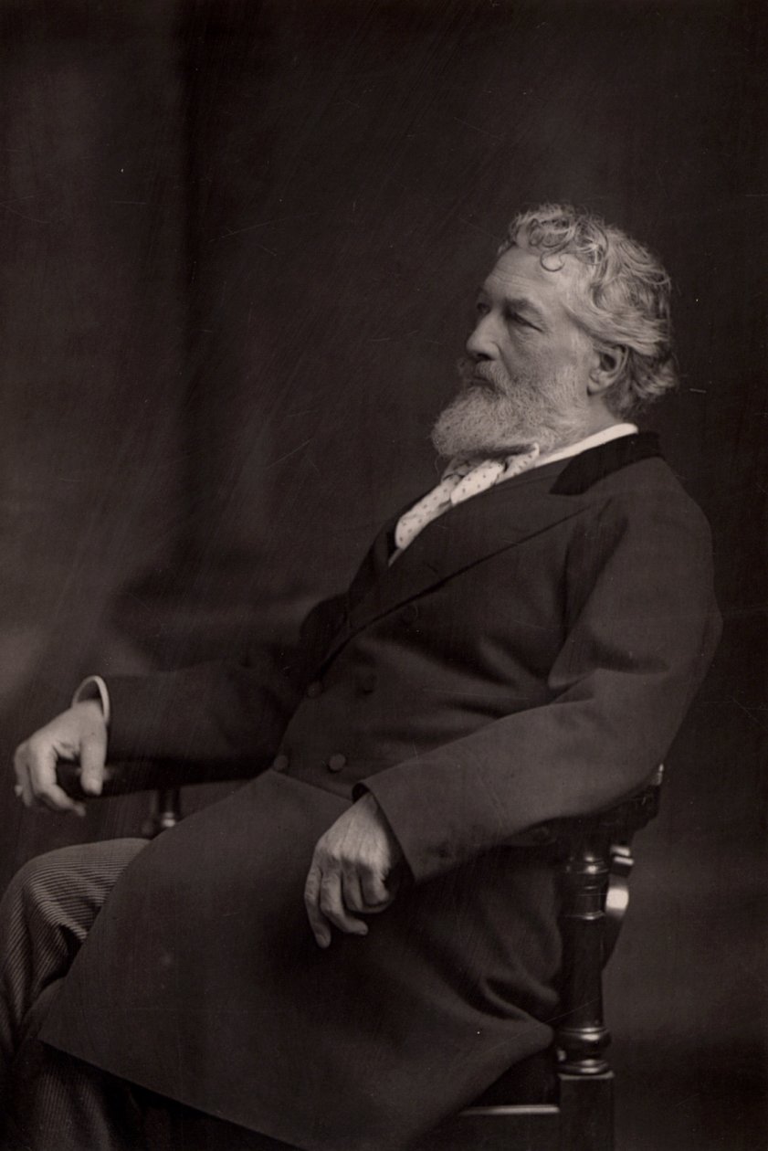 "" Frederick tai Frederic, Lord Leighton (1830-1896) englantilainen taidemaalari ja kuvanveistäjä, syntynyt Scarboroughissa, Yorkshiressa. Kuninkaallisen akatemian presidentti 1878-1896. (woodburytyyppi) tekijältä W. and D. (after) Downey