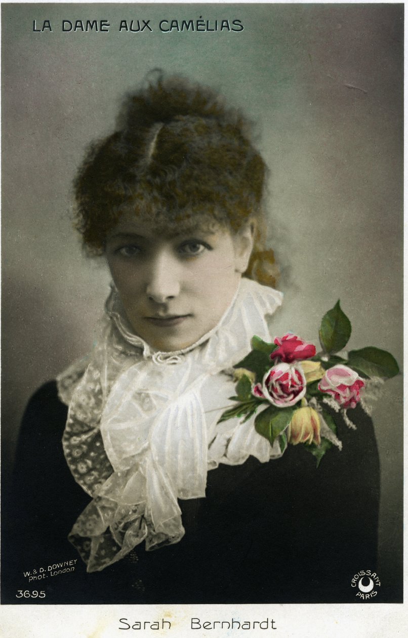 Henriette Rosine Bernard eli Sarah Bernhardt (1844-1923) Alexandre Dumas Jr:n "Kamelioiden rouvana" (kuva) tekijältä W. and D. Downey