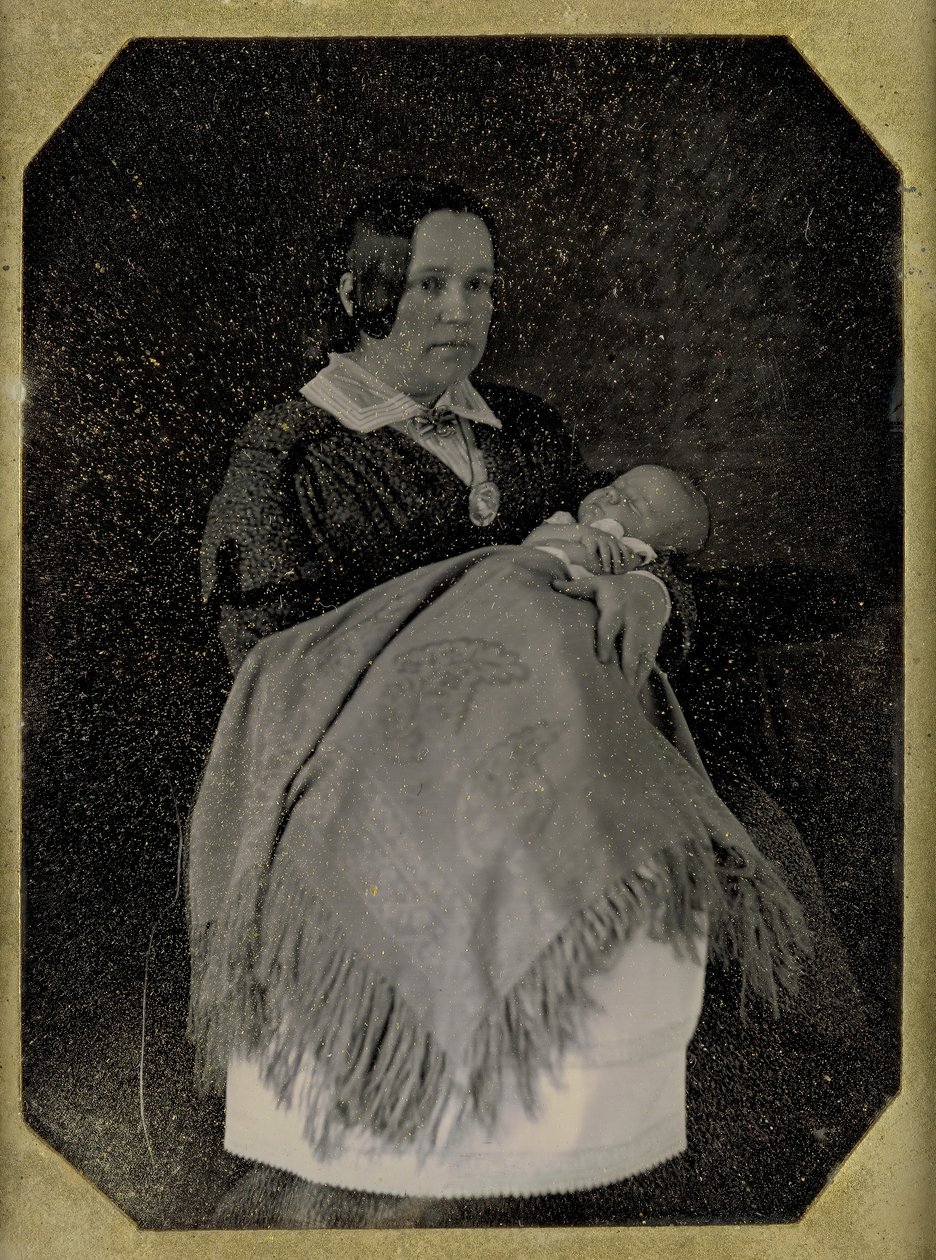 La senyora Thomas Ustick Walter i el seu fill difunt, ca. 1846. Creadors: W. & F. Langenheim, William Langenheim.finnish tekijältä William and Frederick Langenheim
