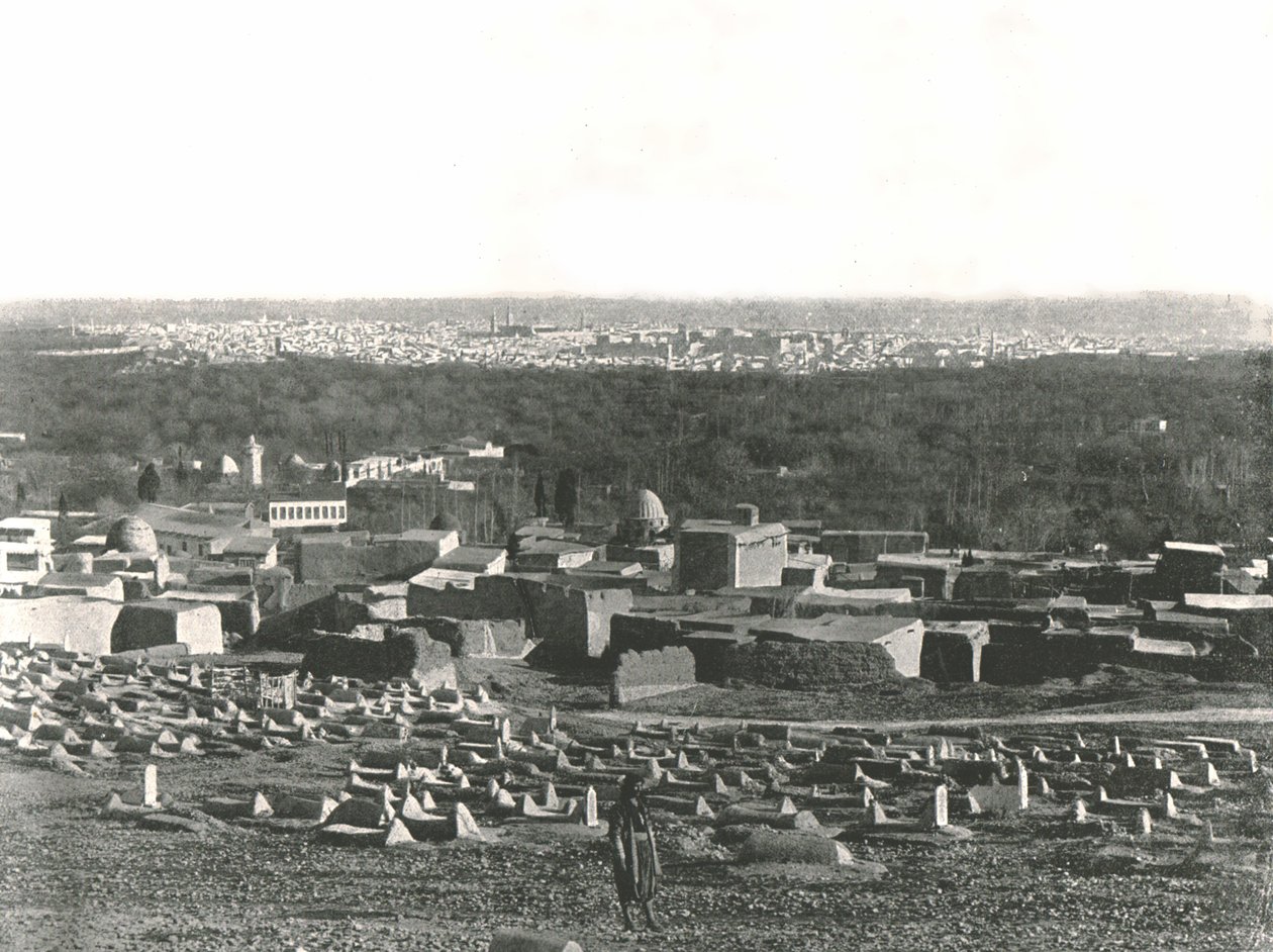 Kaupungin panoraama Sulhiehista, Damaskuksesta, Ottomaanien Syyriasta, 1895. tekijältä W and S Ltd