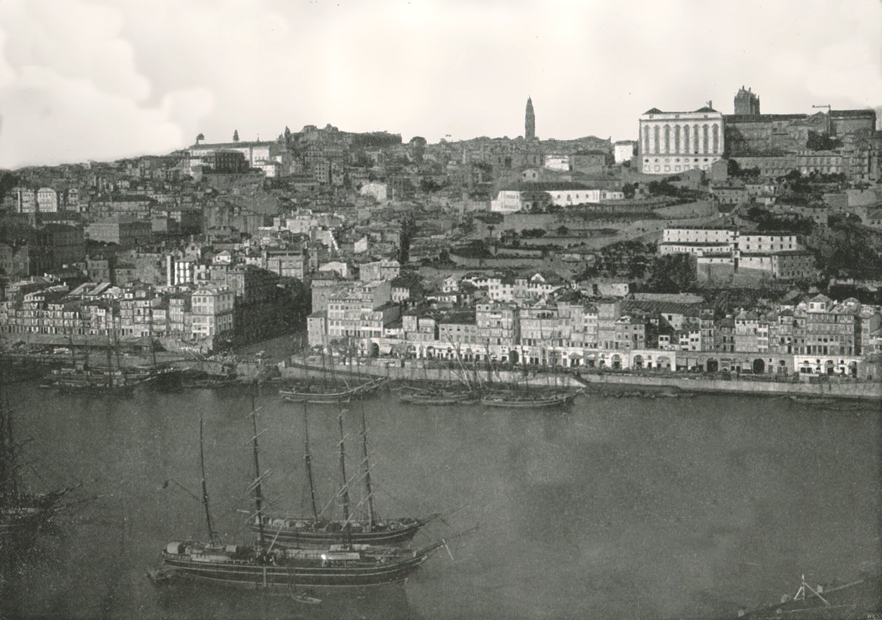 Panoraama Porton kaupungista, Portugalista, 1895. tekijältä W and S Ltd
