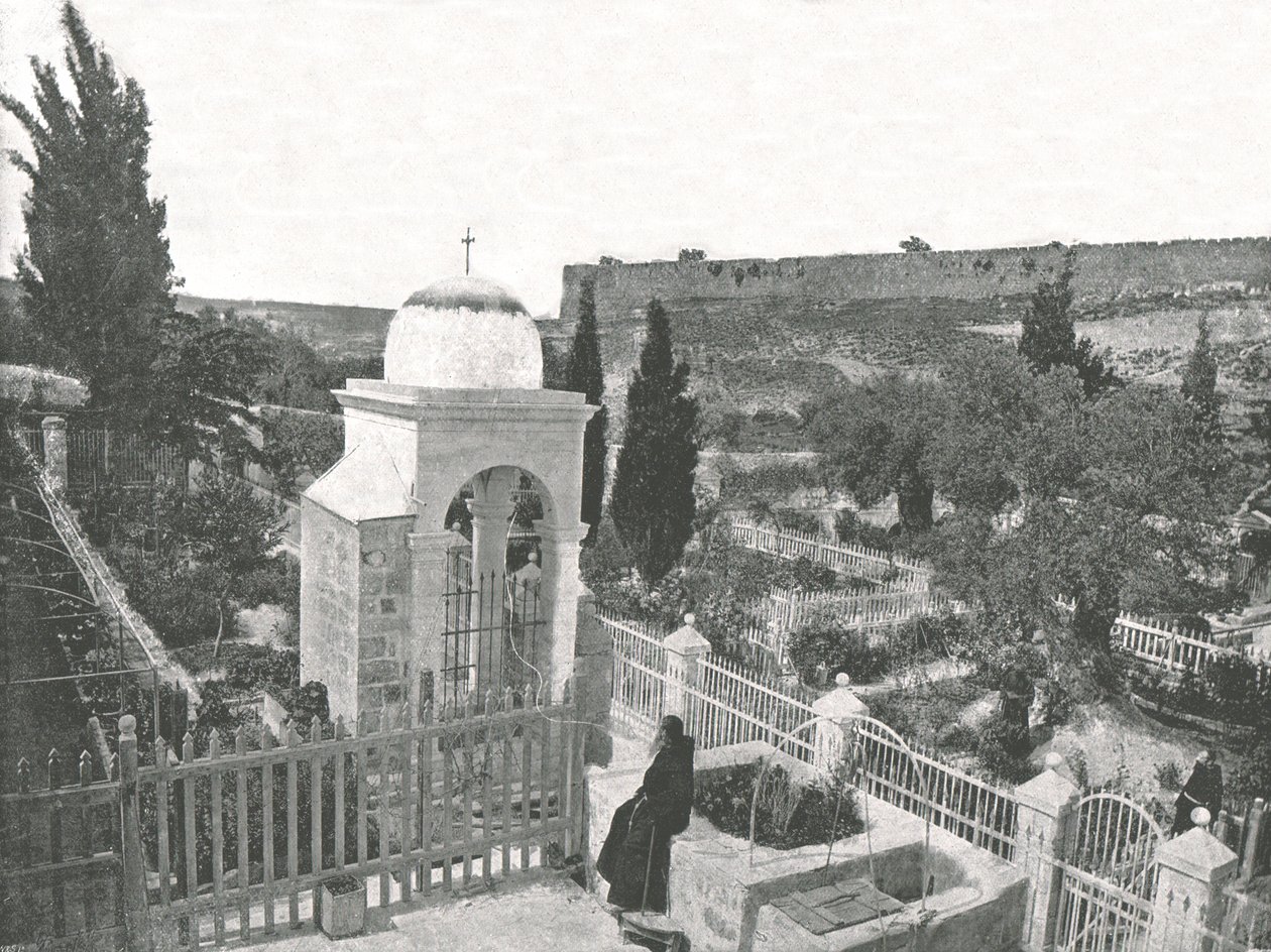 Getsemanen puutarha, Jerusalem, Palestiina, 1895. tekijältä W and S Ltd