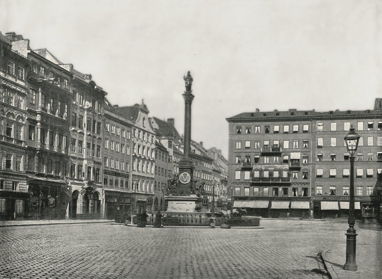 Karolinenplatz, München, Saksa, 1895. tekijältä W and S Ltd