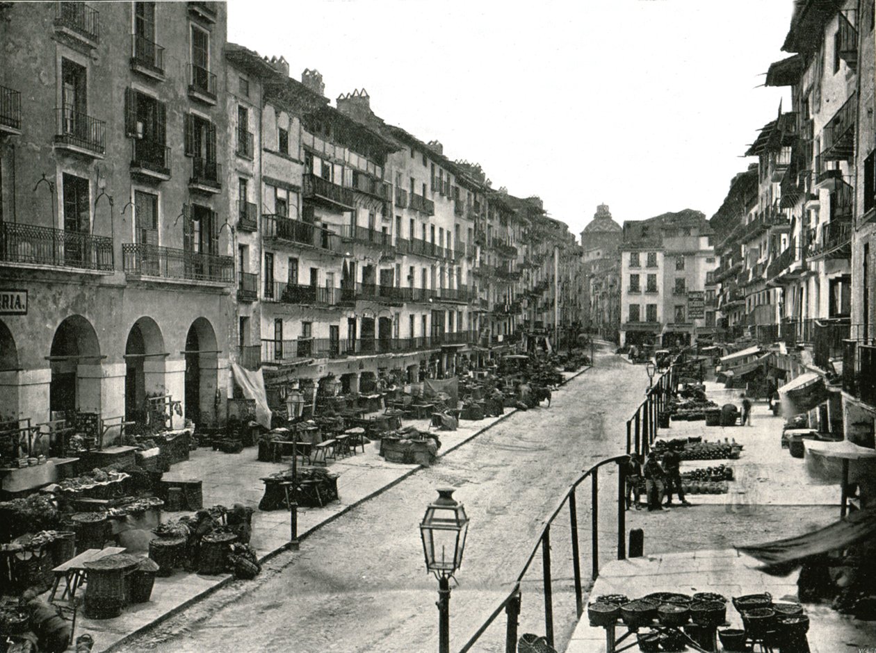 The Market Place, Zaragoza, Espanja, 1895. tekijältä W and S Ltd
