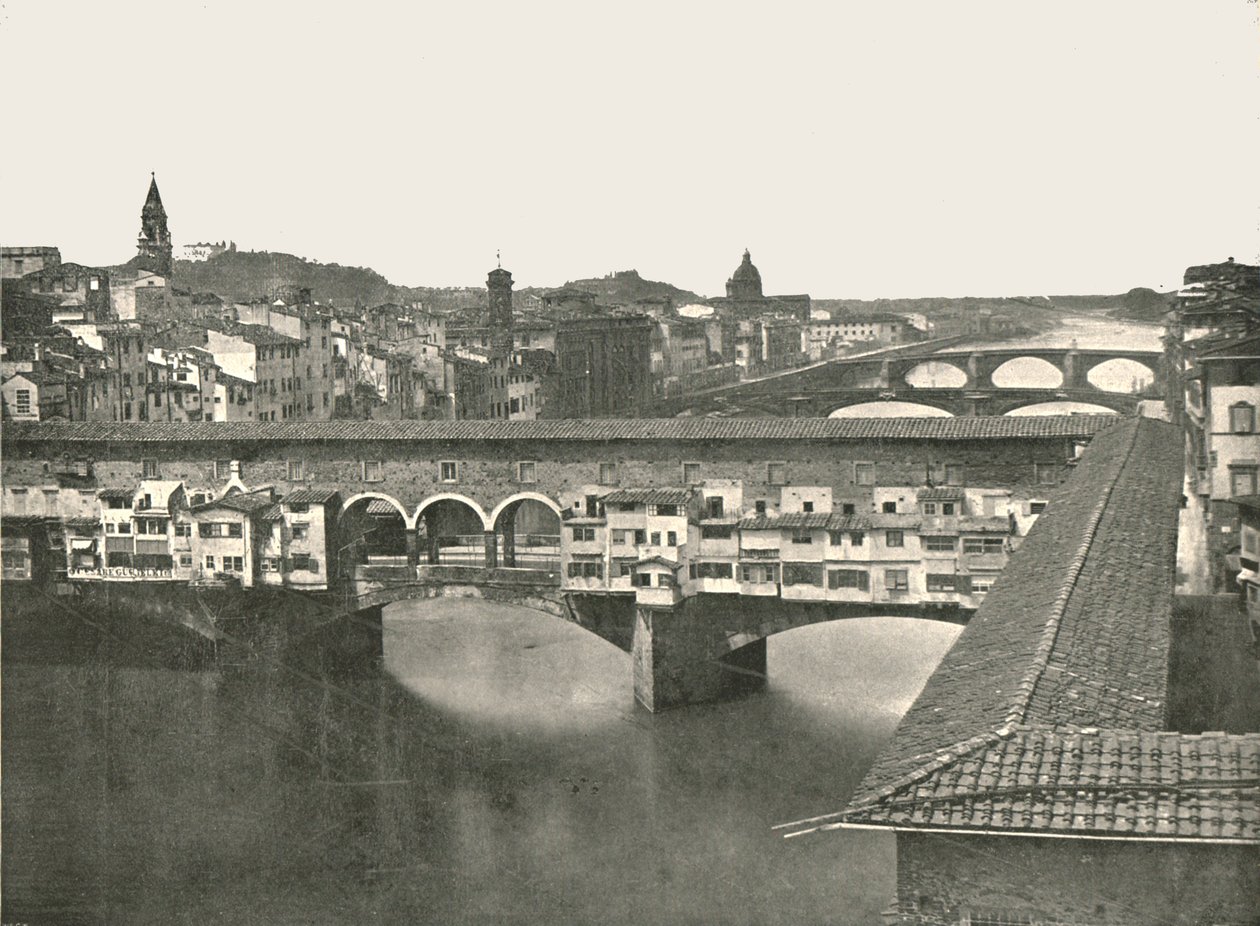 Ponte Vecchio, Firenze, Italia, 1895. tekijältä W and S Ltd