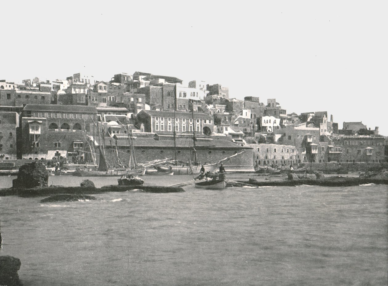 Näkymä mereltä, Jaffa, Palestiina, 1895. tekijältä W and S Ltd