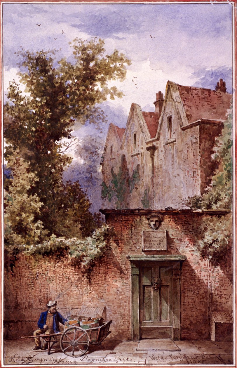 Nell Gwynnin talo, Bagnigge Wells, St Pancras, Lontoo, 1865 tekijältä Waldo Sargeant