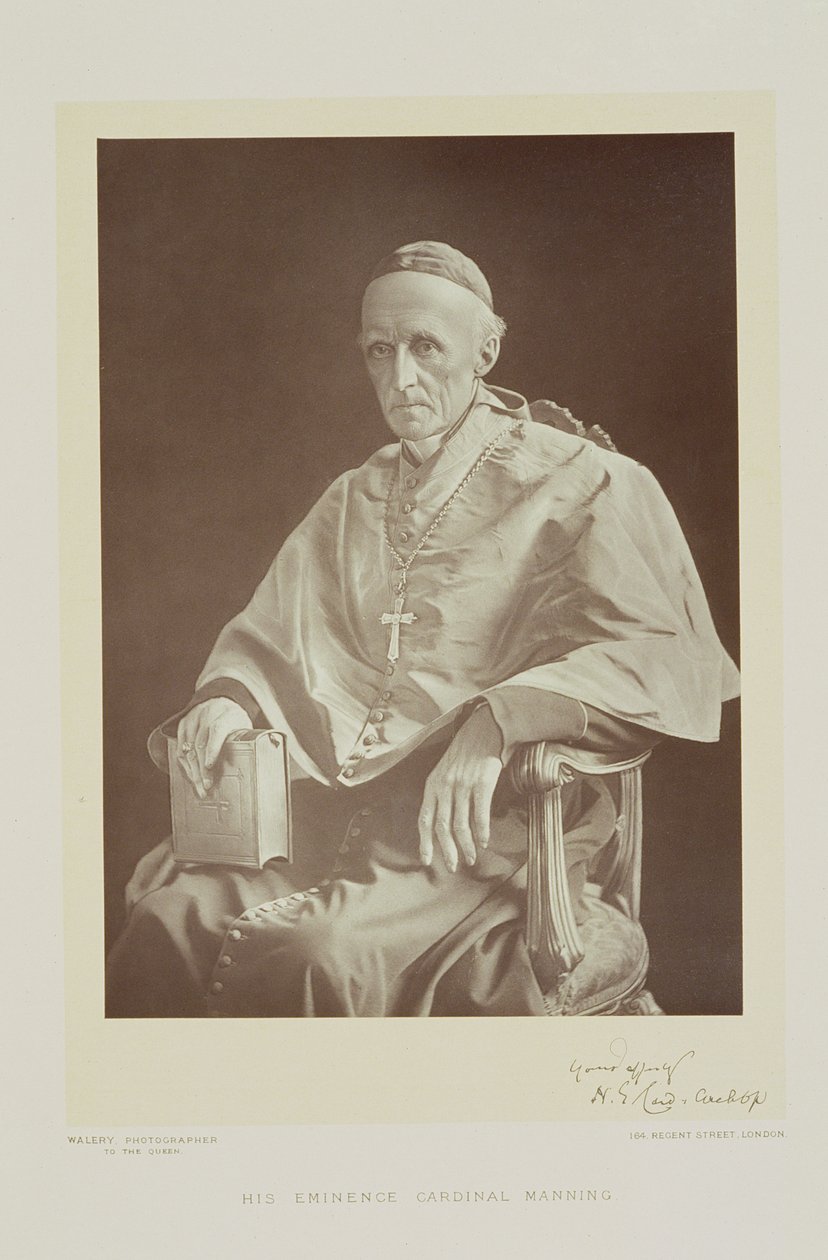 Kardinaali Henry Edward Manningin (1808-92) muotokuva tekijältä Walery Rzewuski