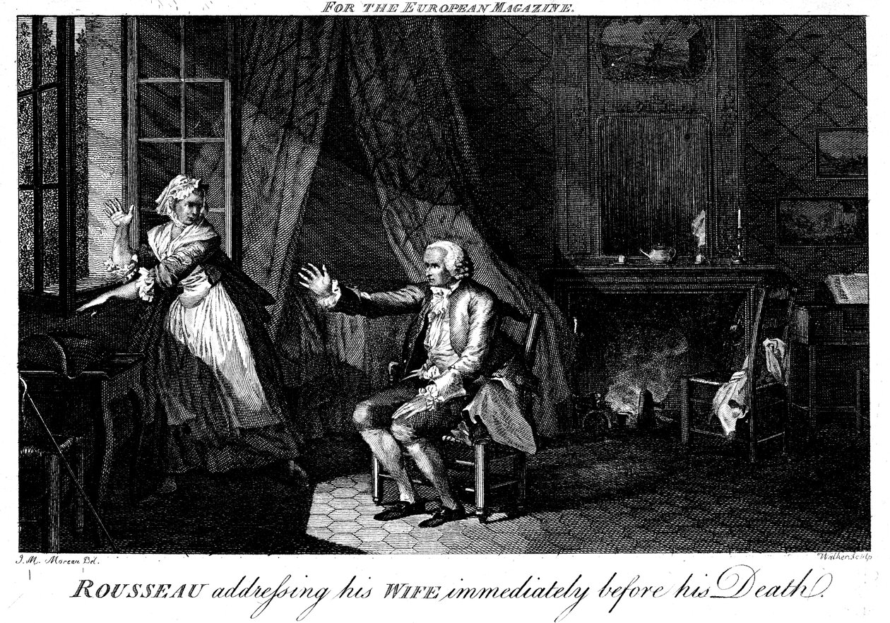 Jean Jacques Rousseau 1712-1778, ranskalainen valistusfilosofi ja kasvatustieteilijä tekijältä Walker