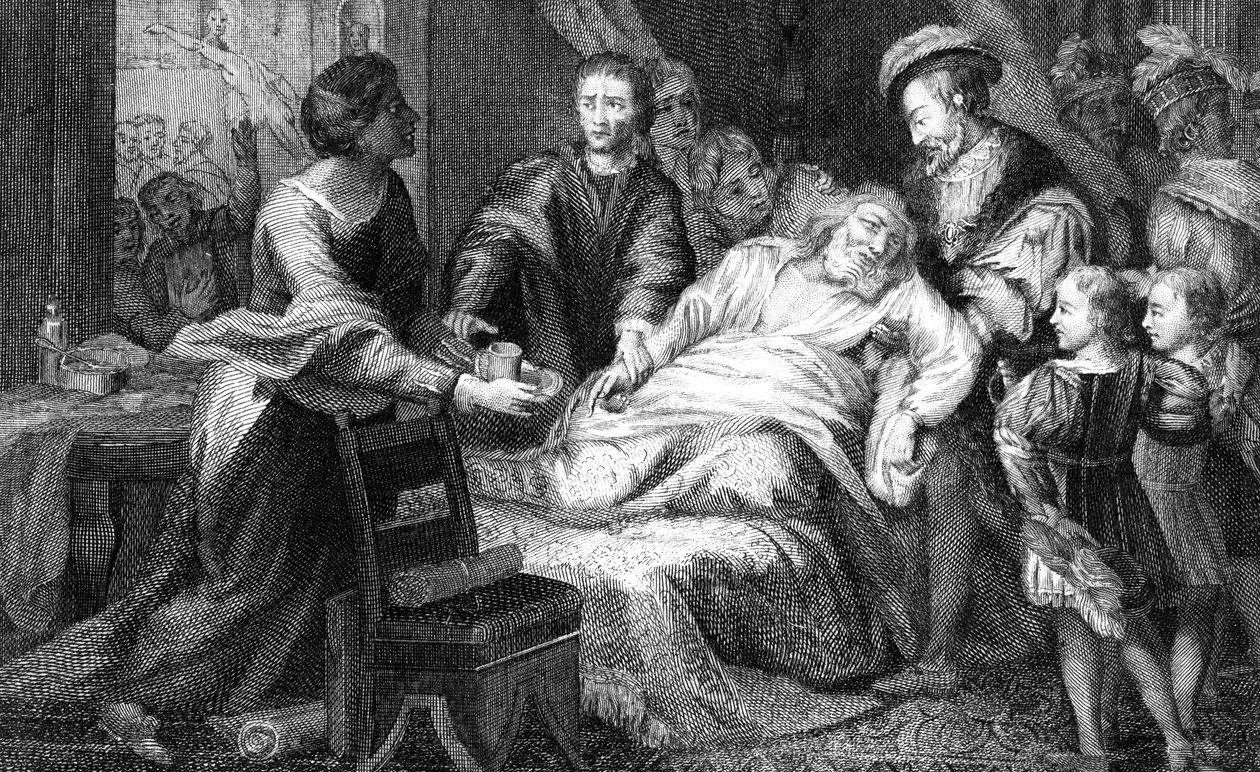 Leonardo da Vincin kuolema, 1519. tekijältä Walker