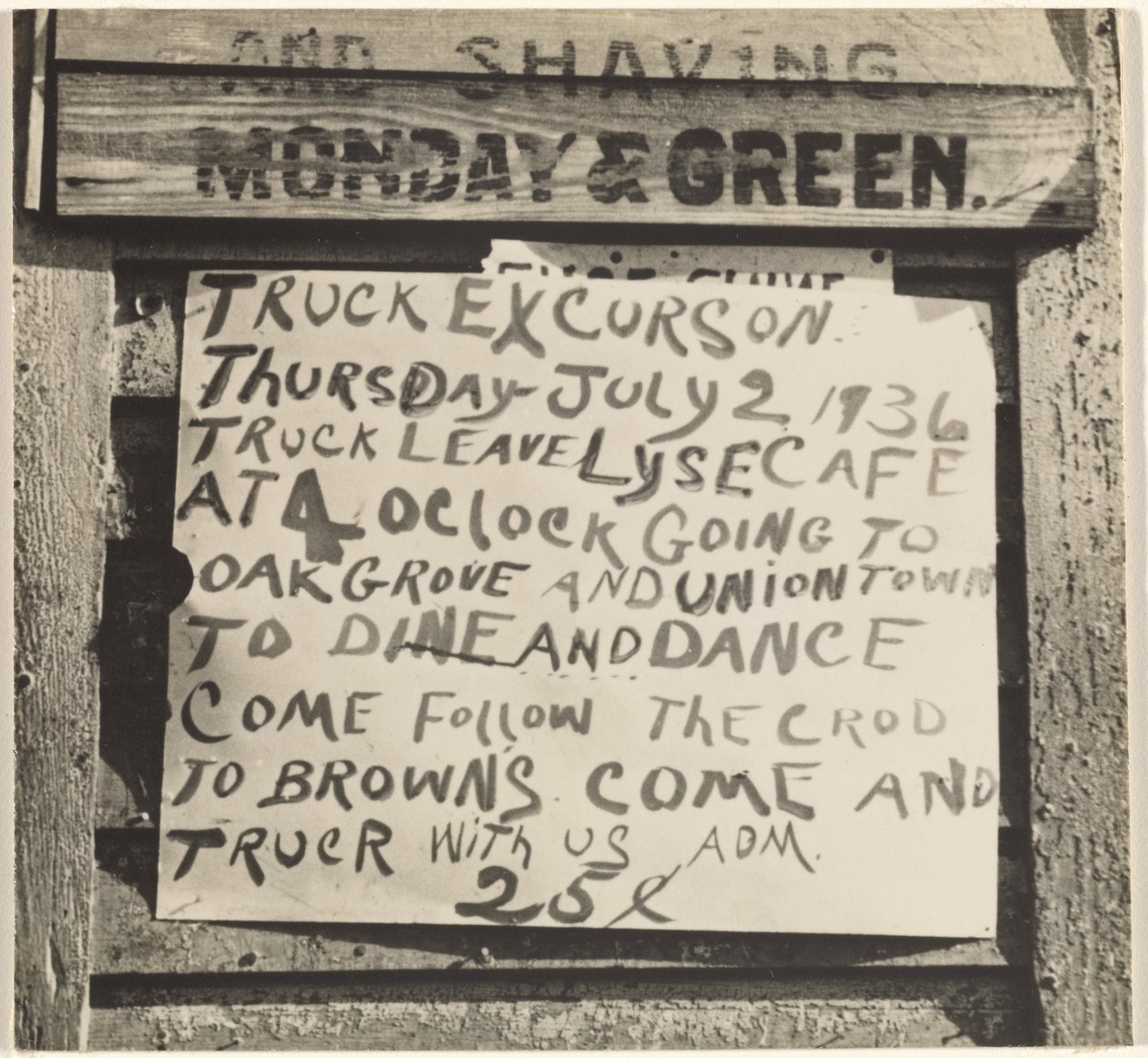 Retkikyltti tekijältä Walker Evans