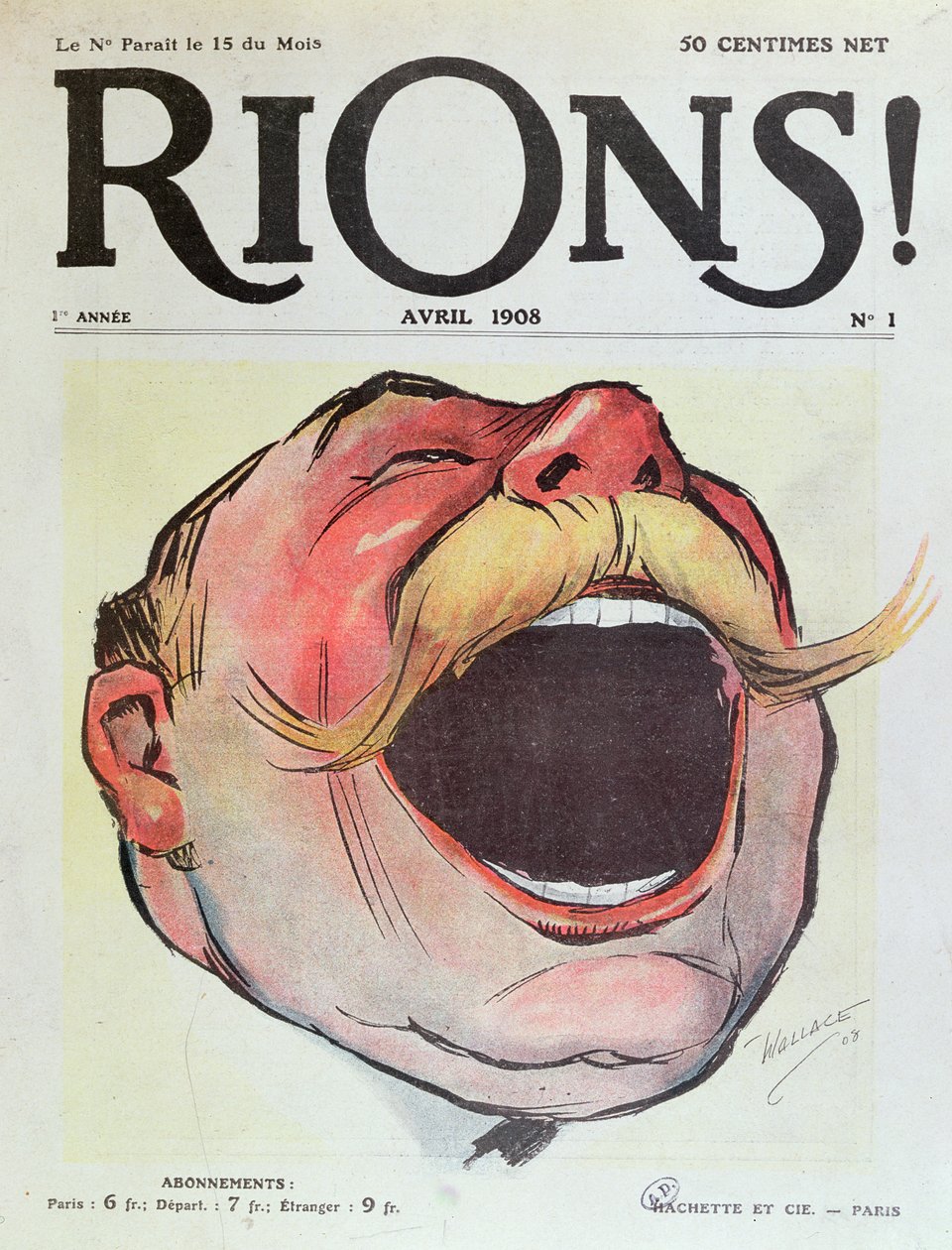 Lets Laugh, Rions-lehden kansi, 1908 tekijältä Wallace