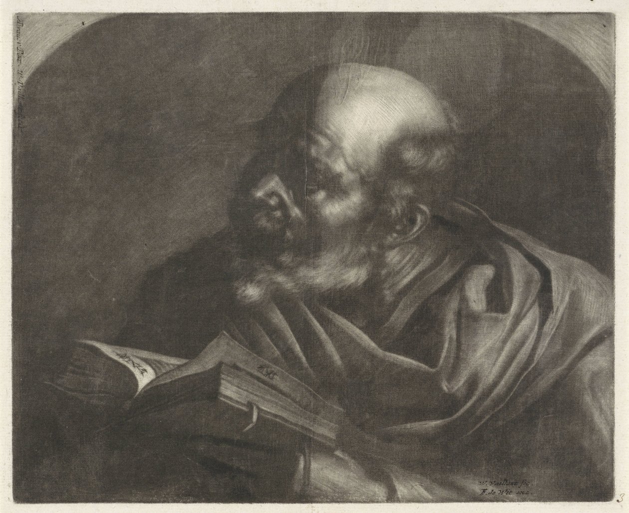 Kalju mies Scholars or Philosophers (sarjan nimi) tekijältä Wallerant Vaillant