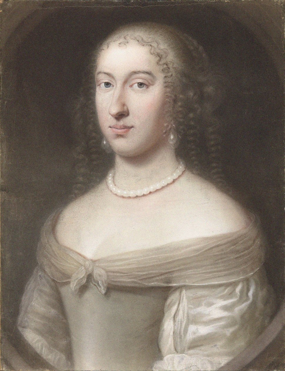 Muotokuva Maria Teresasta Espanjasta 1638-1683, Ranskan ja Navarran kuningatar puolisosta, 1660. tekijältä Wallerant Vaillant