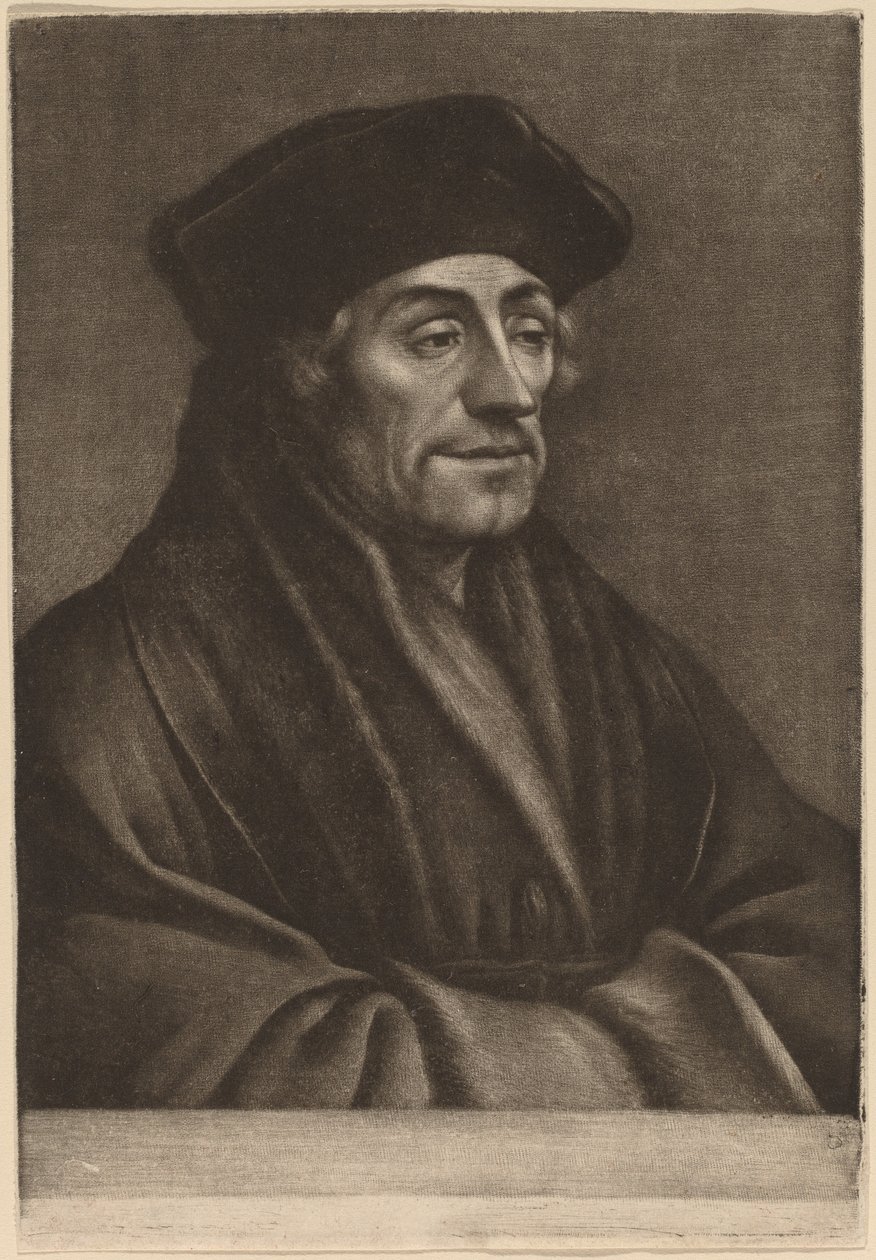 Erasmus tekijältä Wallerant Vaillant after Hans Holbein the Younger