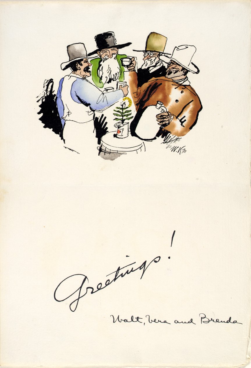 Joulutervehdys 1931 tekijältä Walt Kuhn
