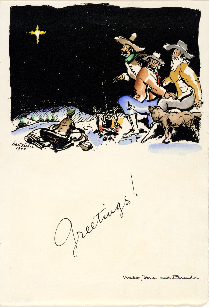 Joulutervehdys 1940 tekijältä Walt Kuhn