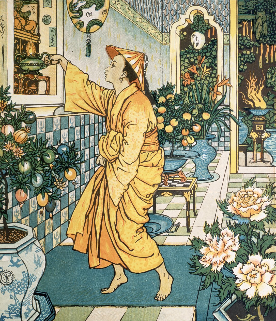 "Aladdinin lamppu", Arabian Nights, 1878 (kuva) tekijältä Walter Crane
