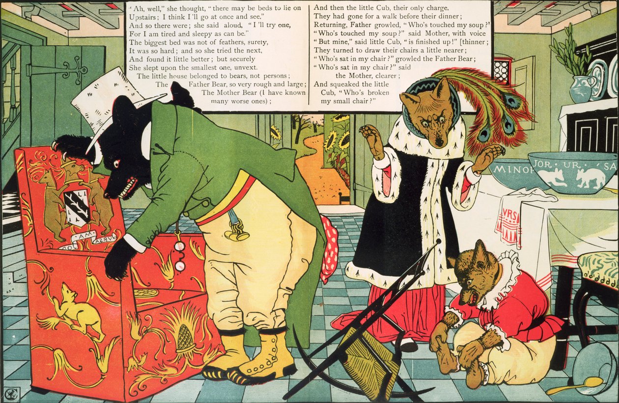 Kultakutri ja kolme karhua tekijältä Walter Crane