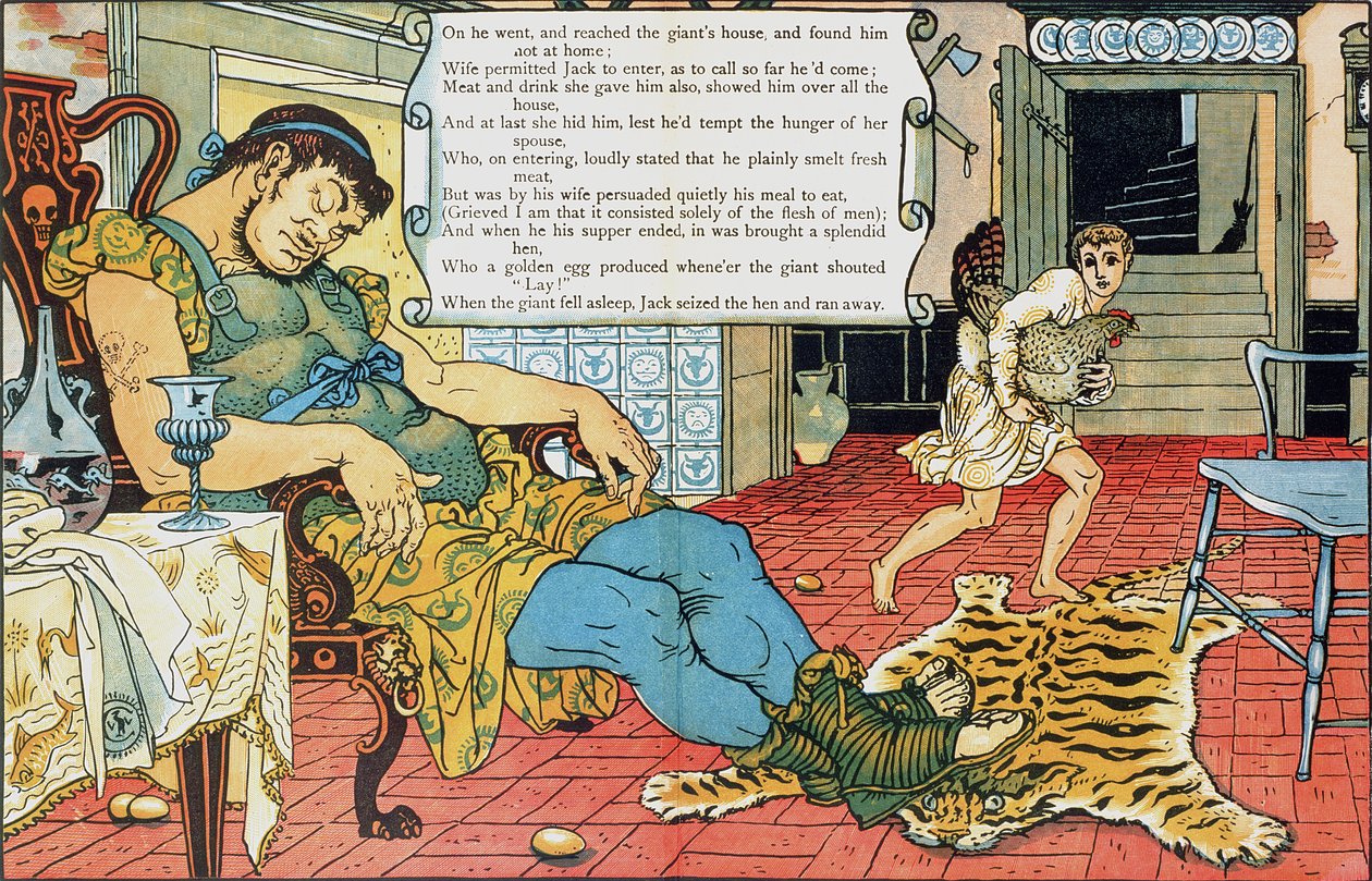 Jack ja pavunvarsi (kuva) tekijältä Walter Crane