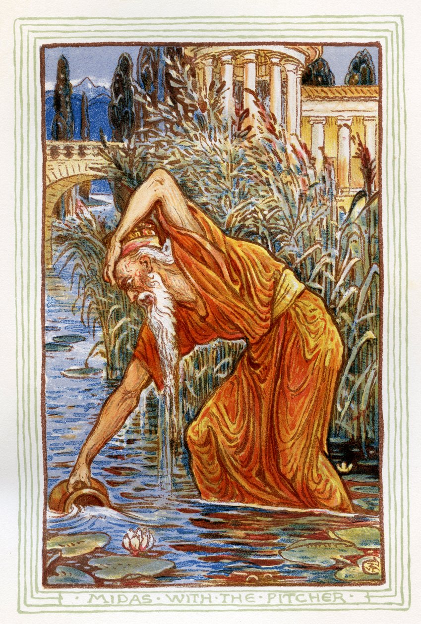 Midas kannun kanssa tekijältä Walter Crane