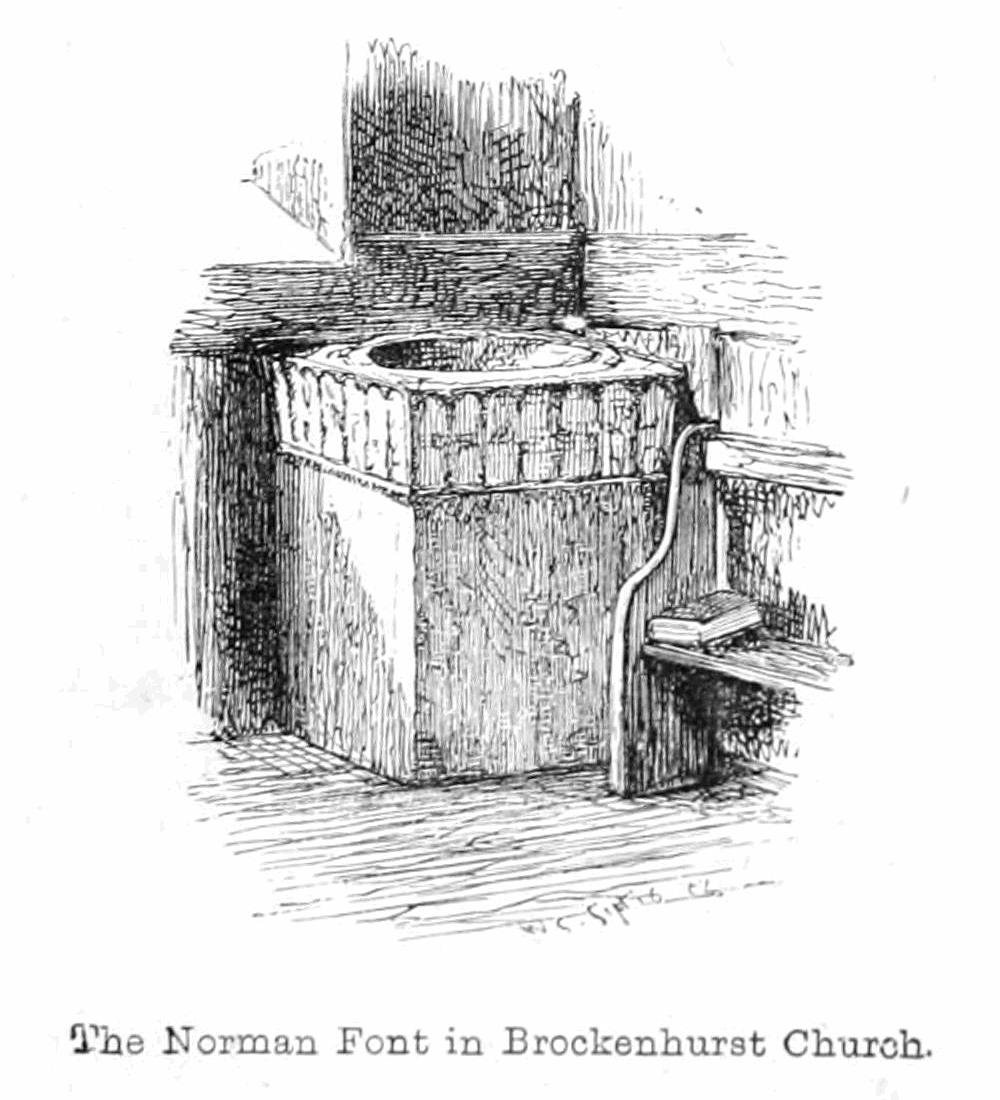 Norman Font Brockenhurstin kirkossa tekijältä Walter Crane