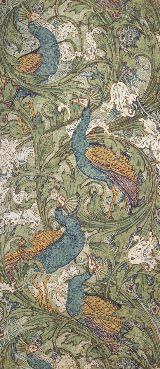 Peacock Garden tapetti, 1889 tekijältä Walter Crane