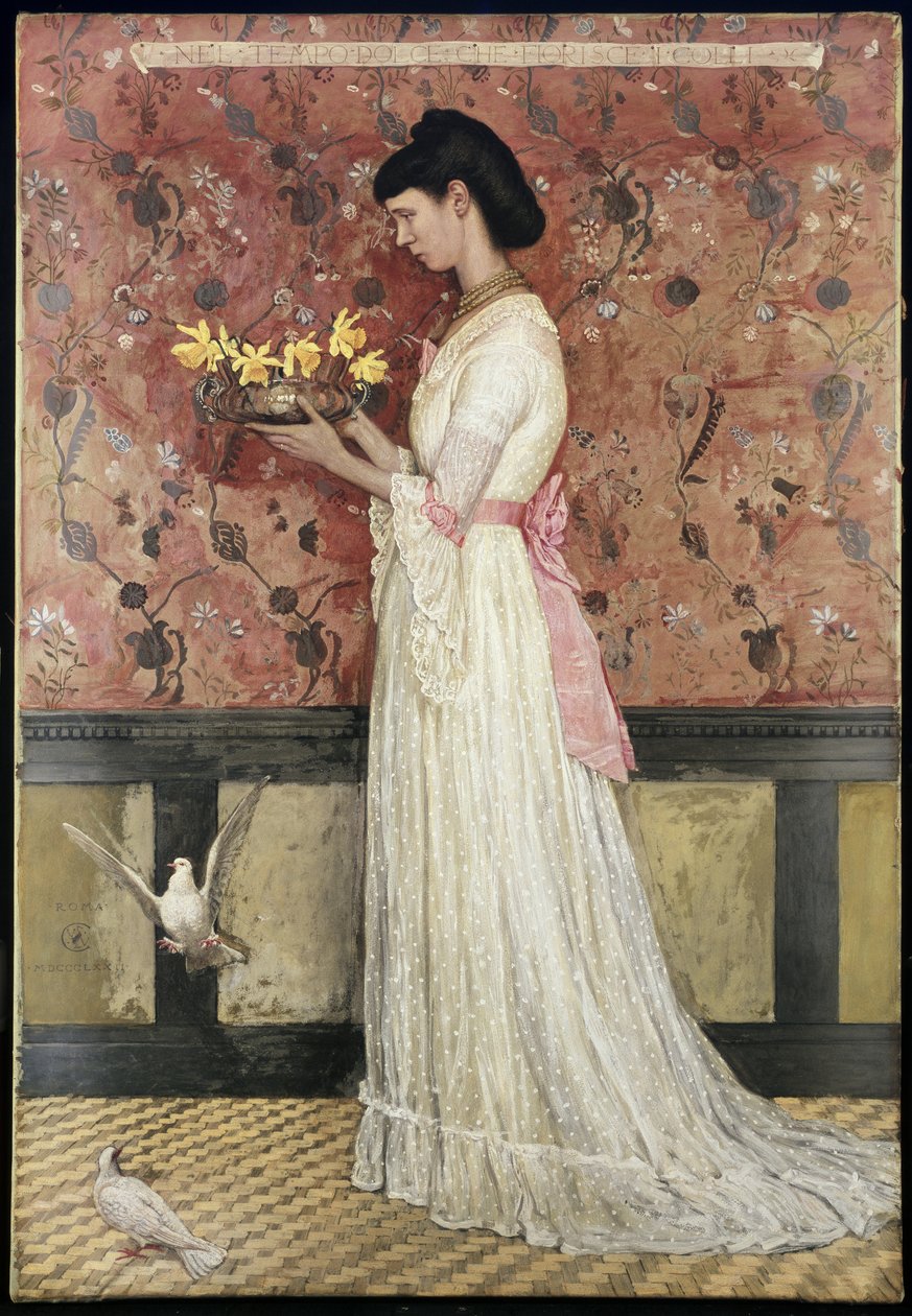 Rouva Ingram Bywaterin muotokuva, 1872 tekijältä Walter Crane
