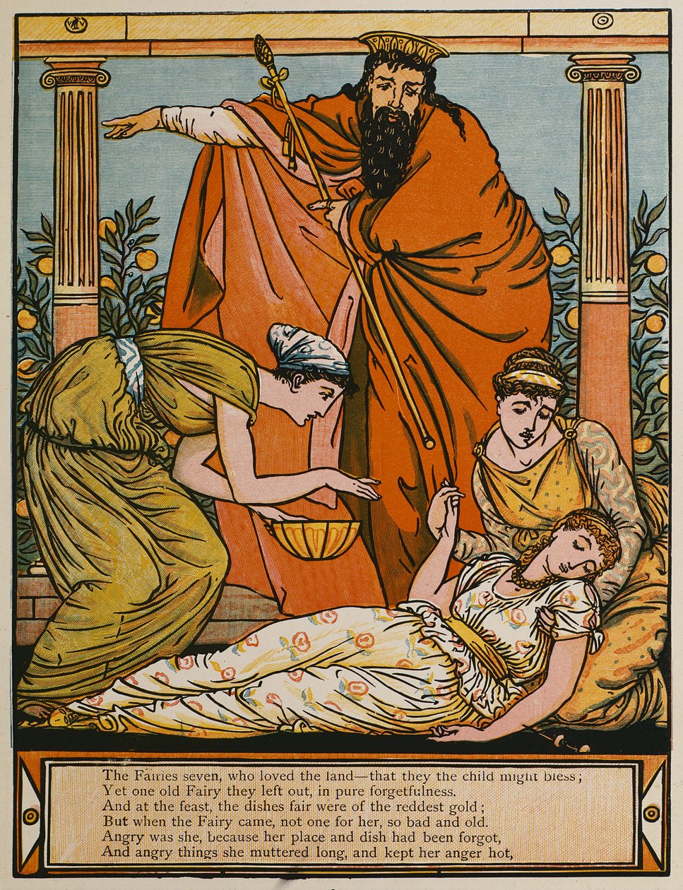 "Sleeping Beauty", (kuva) tekijältä Walter Crane