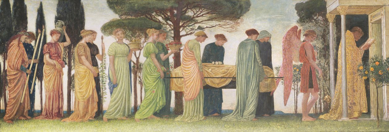 Vuoden kuolema, 1872 (tempera ja guassi paperilla) tekijältä Walter Crane