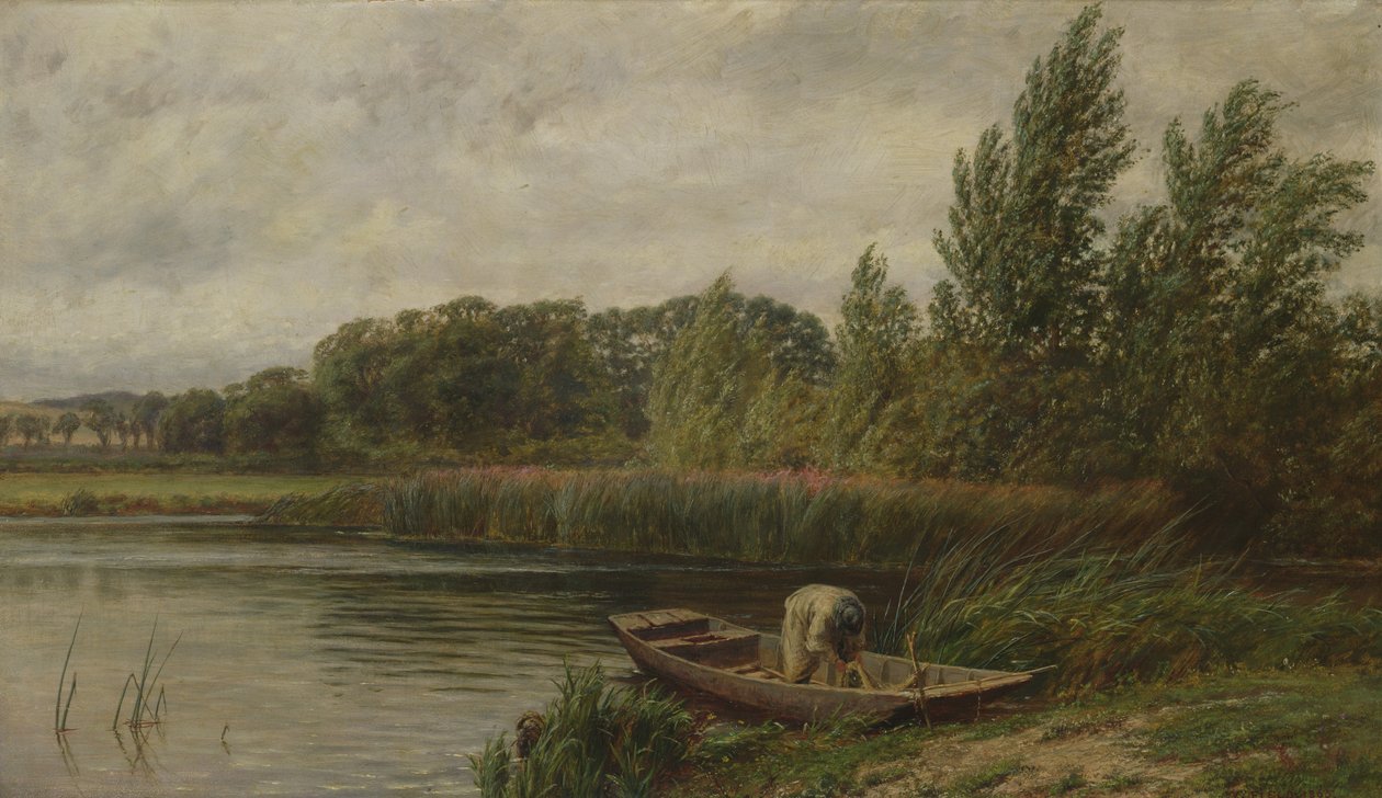 Tuulinen päivä Thamesilla, 1865 tekijältä Walter Field