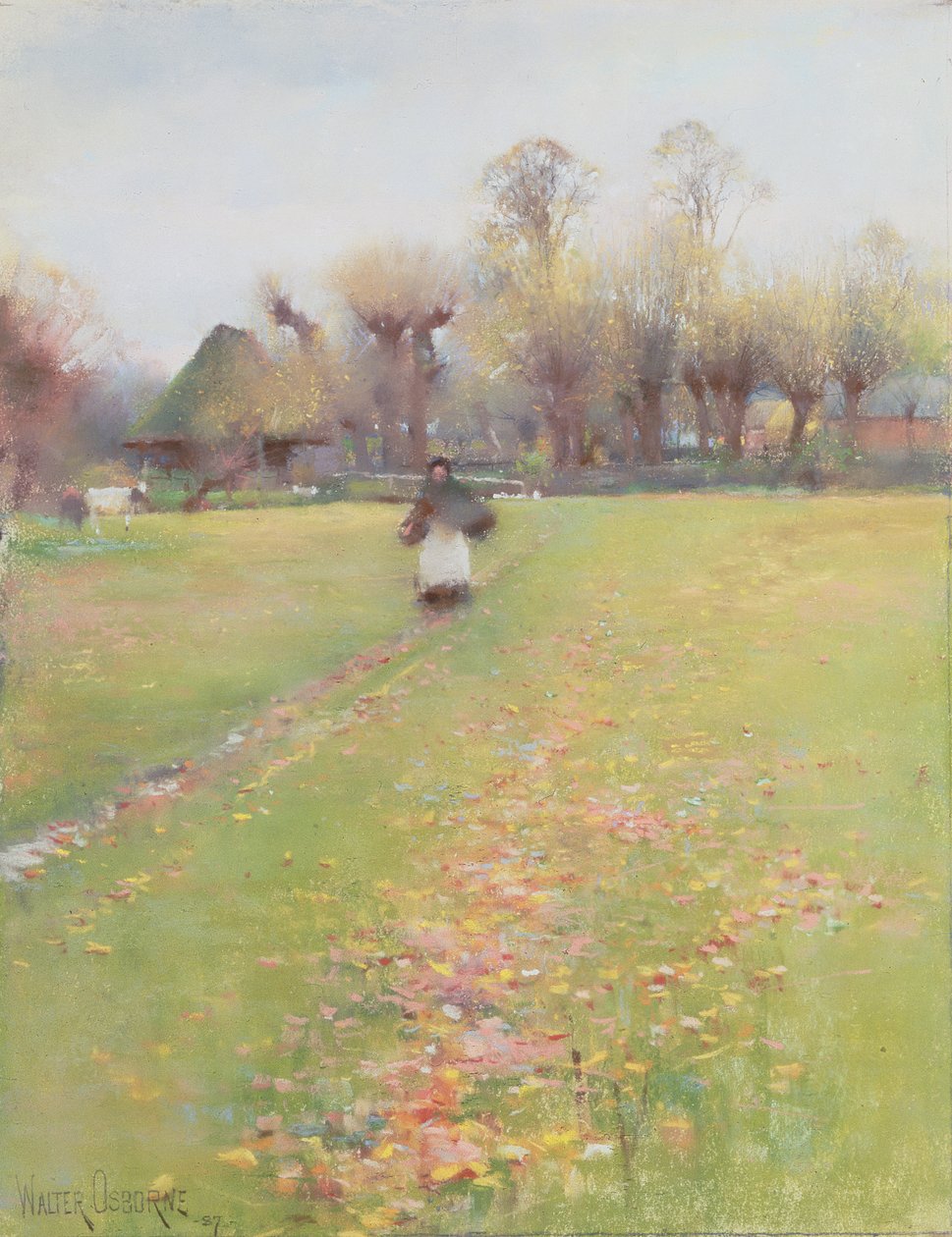 Huonekalut ja erilaiset esineet 1100- ja 1300-luvuilta tekijältä Walter Frederick Osborne