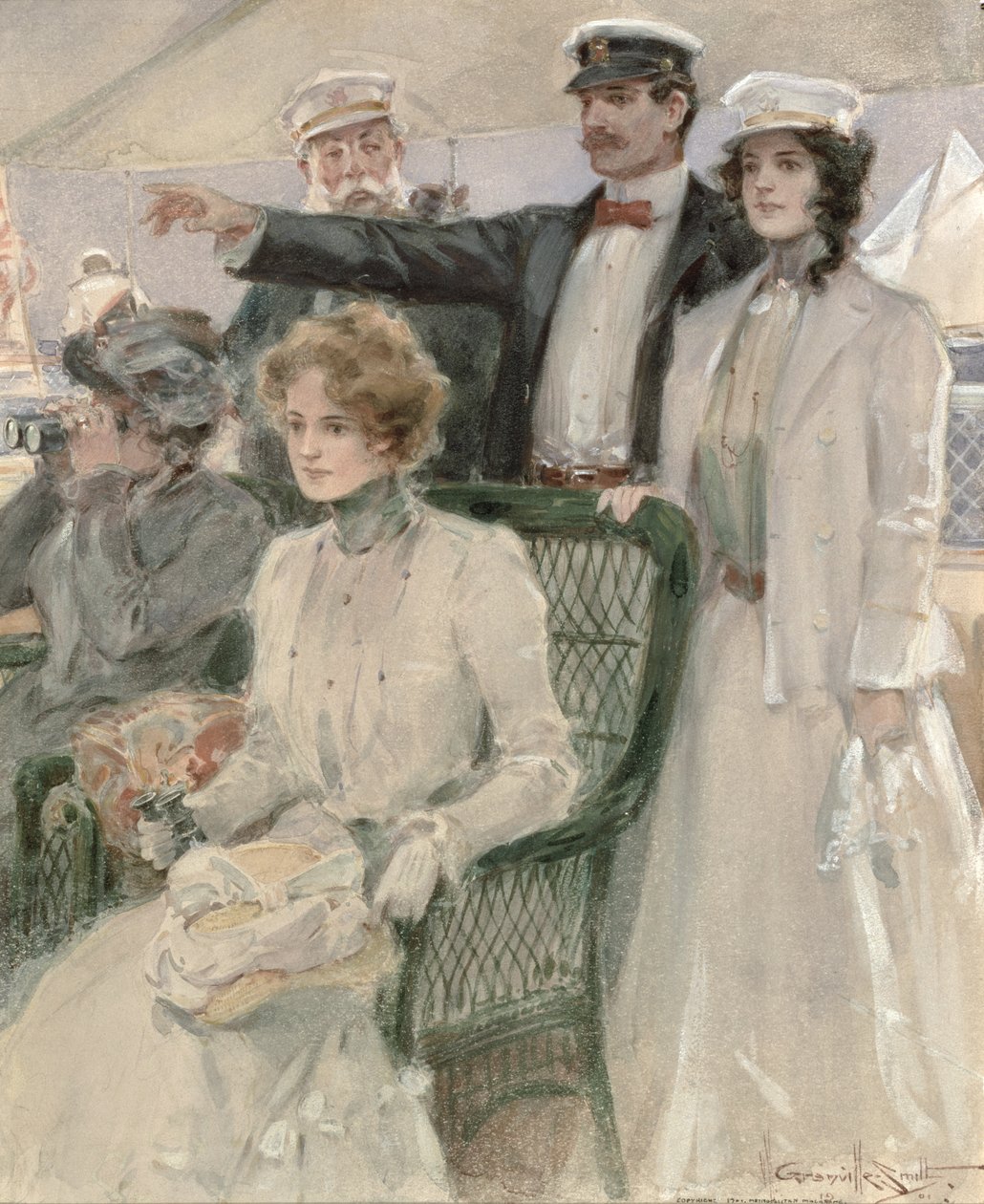 Laivalla, 1901 (wc kuvataululla) tekijältä Walter Granville Smith