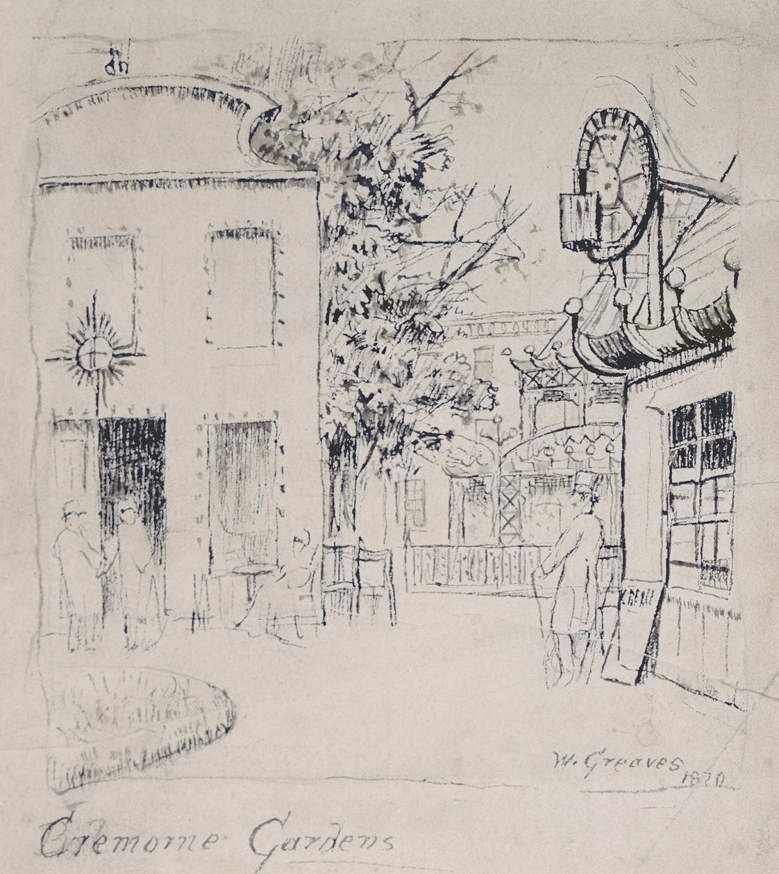 James McNeill Whistler Cremorne Gardensissa, Chelseassa, 1869 tekijältä Walter Greaves