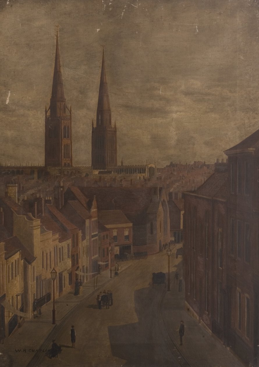 Bishop Street, Coventry, n. 1885 tekijältä Walter H. Chaplin