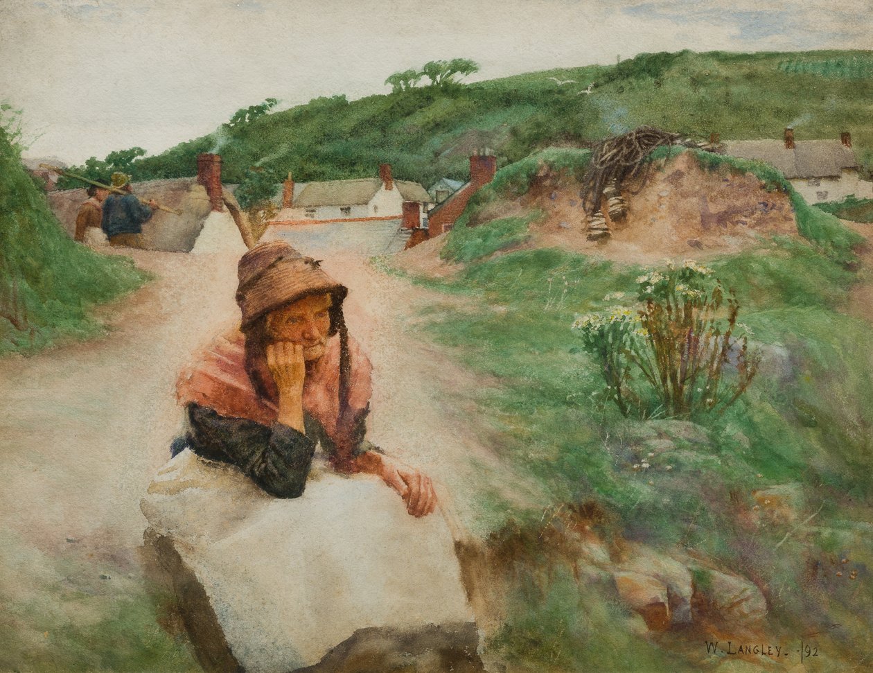 Menneisyys, 1892 (wc paperilla) tekijältä Walter Langley
