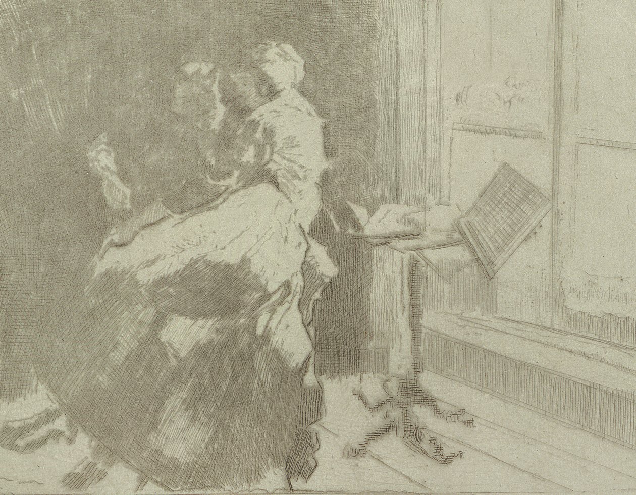 Woman of Letters, 1915 (etsaus todiste) tekijältä Walter Richard Sickert