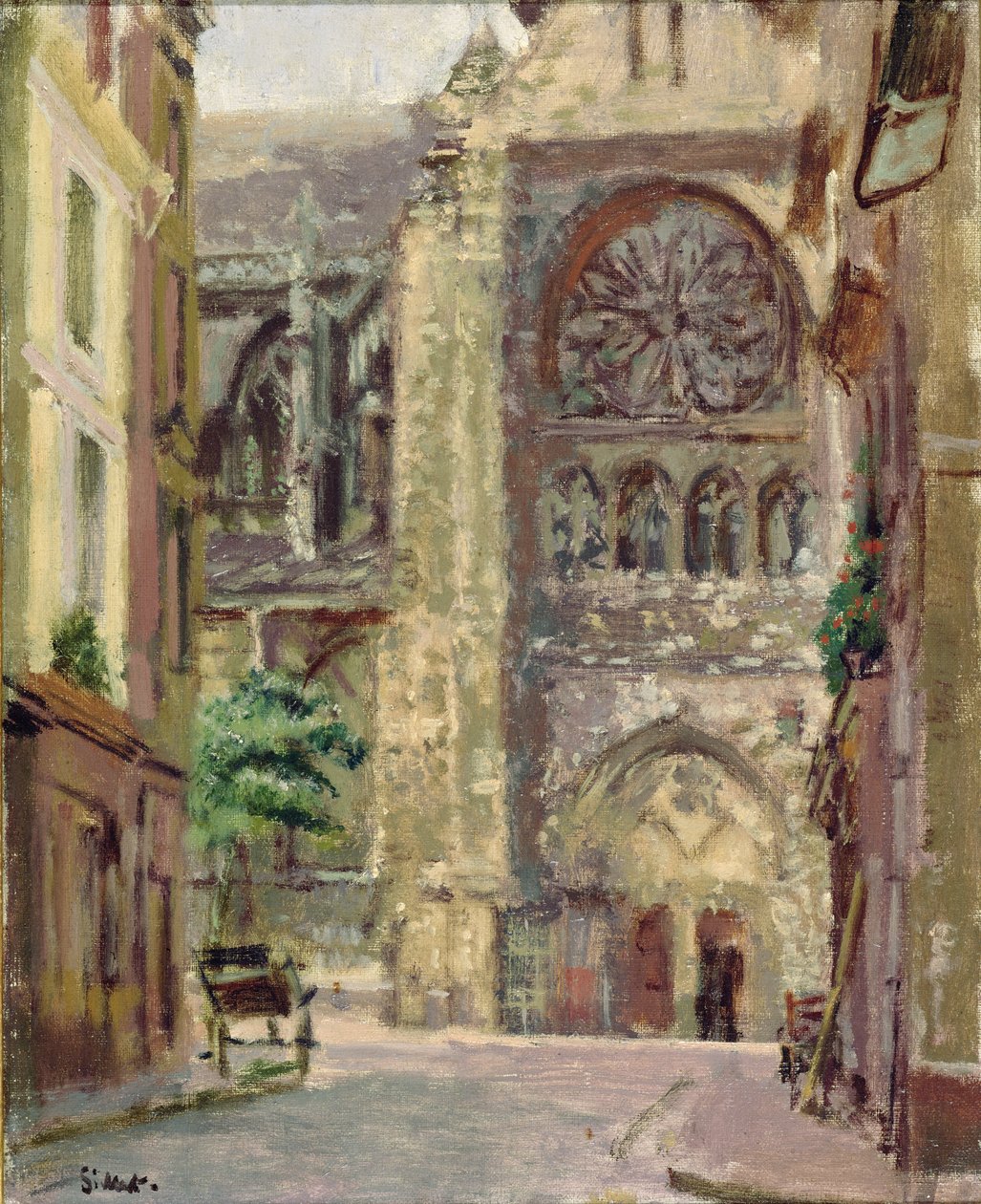 La Rue Pecquet, Dieppe, n. 1907 tekijältä Walter Richard Sickert