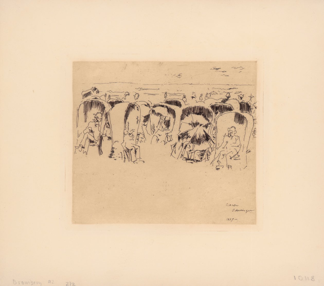 Scheveningen, Windstoelen rannalla, 1887 tekijältä Walter Richard Sickert