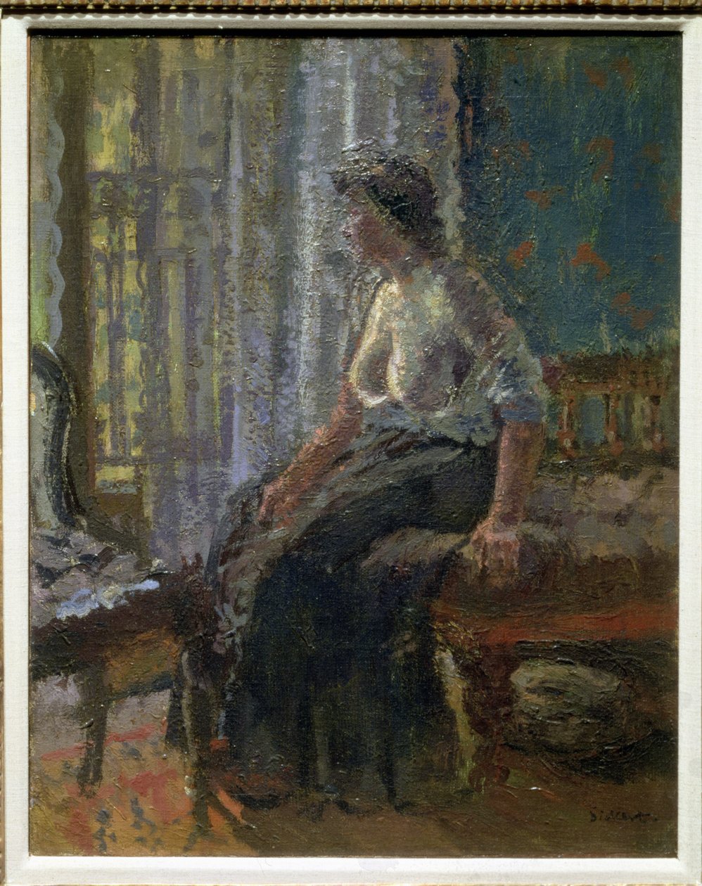 Istuva nainen, Granby Street, n. 1909 tekijältä Walter Richard Sickert