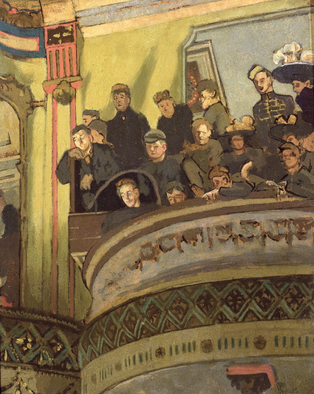 The Little Old Bedford, n. 1890 (öljy paperille asetettu paneeliin) tekijältä Walter Richard Sickert