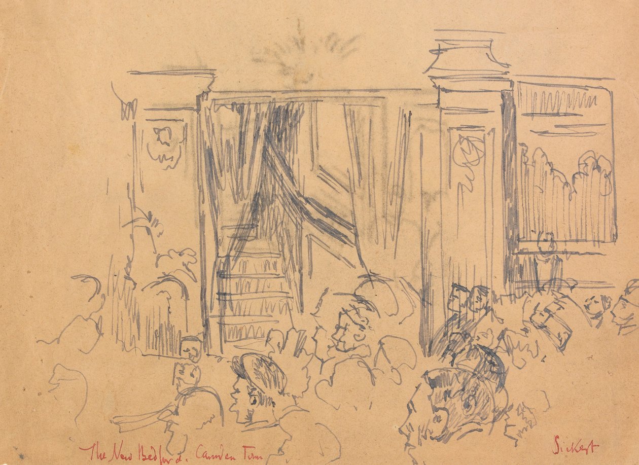 New Bedford, Camden Town (hiili, kynä ja muste paperille) tekijältä Walter Richard Sickert